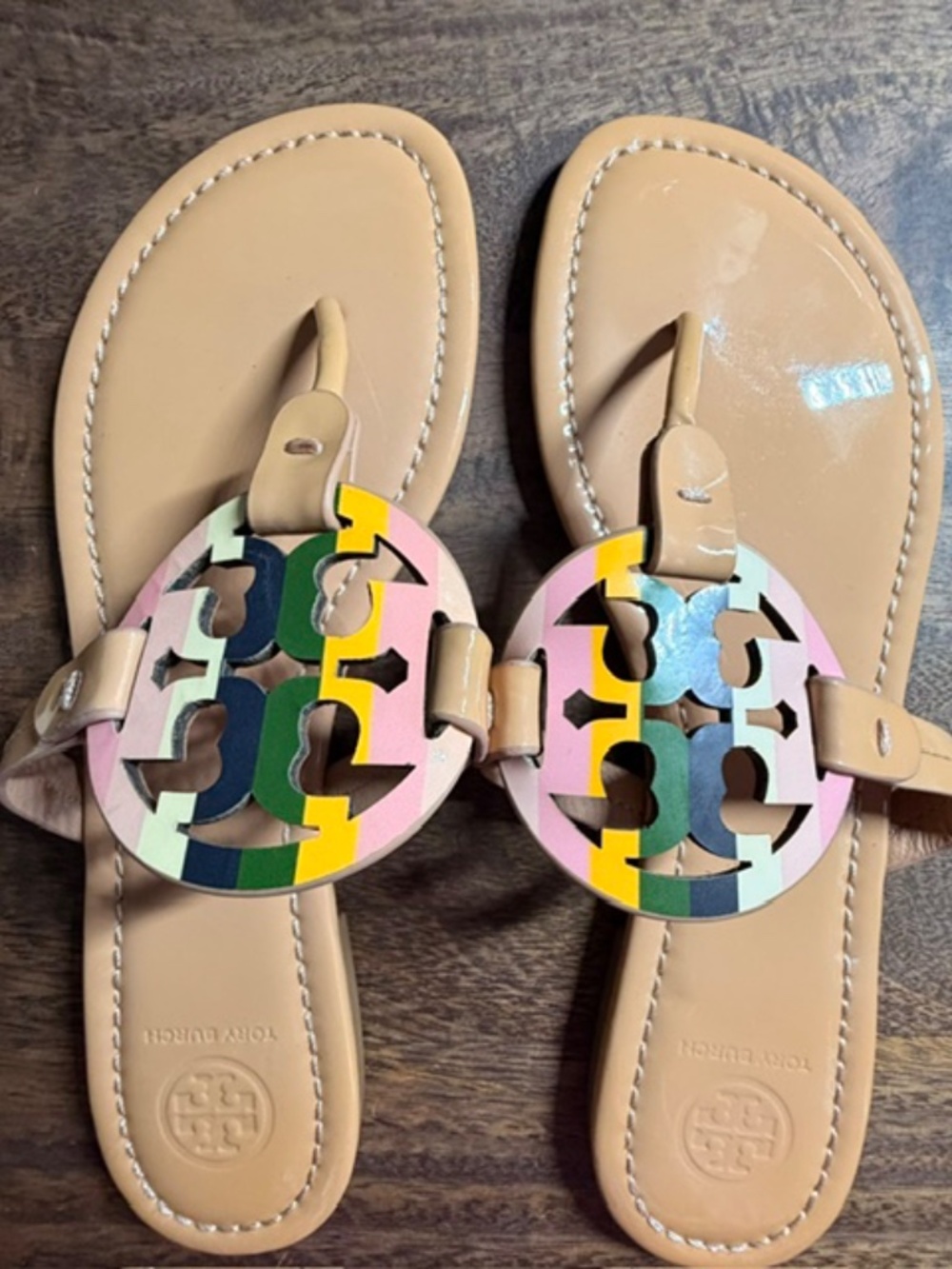 Tory Buch Miller Tan Sandals Size 8 1/2